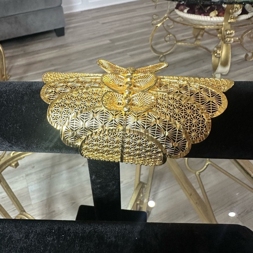Gold Butterfly Hair Clip - Women's Accessory